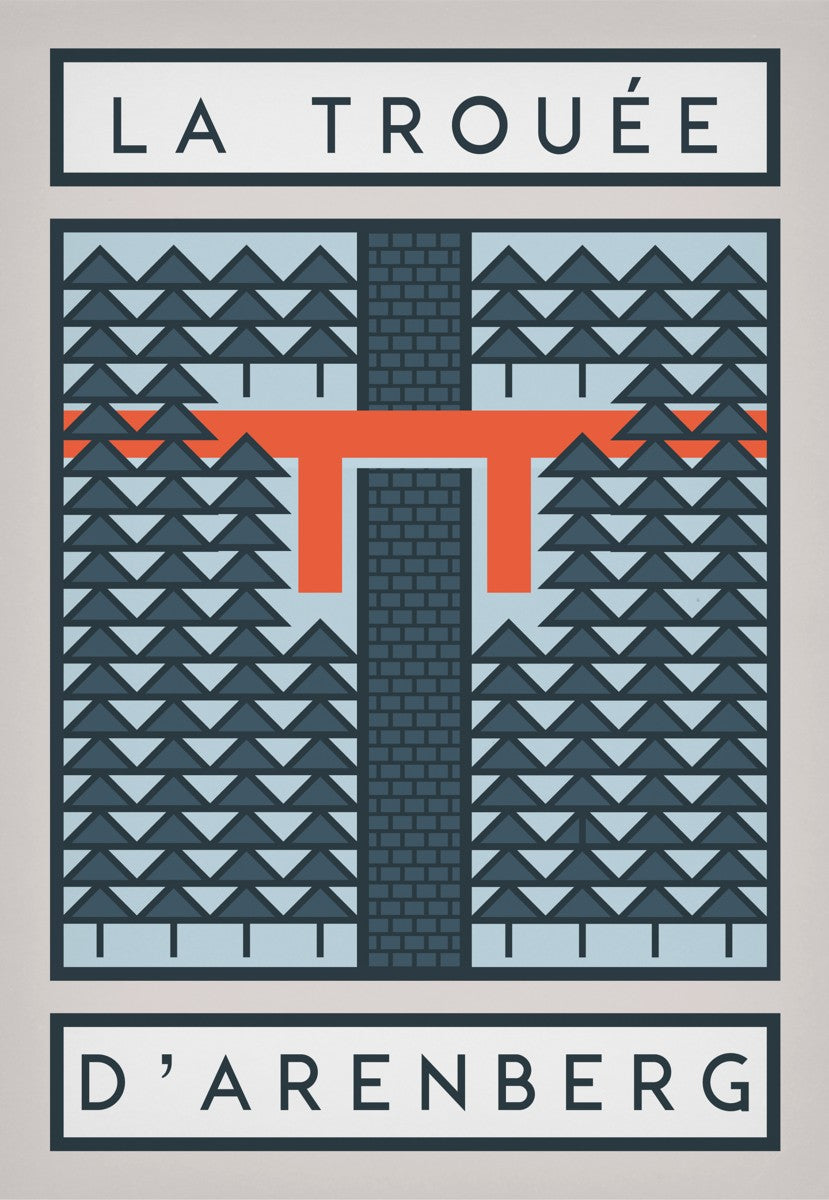 The Routes: The Arenberg Trench, Paris-Roubaix | Cycling Art Print