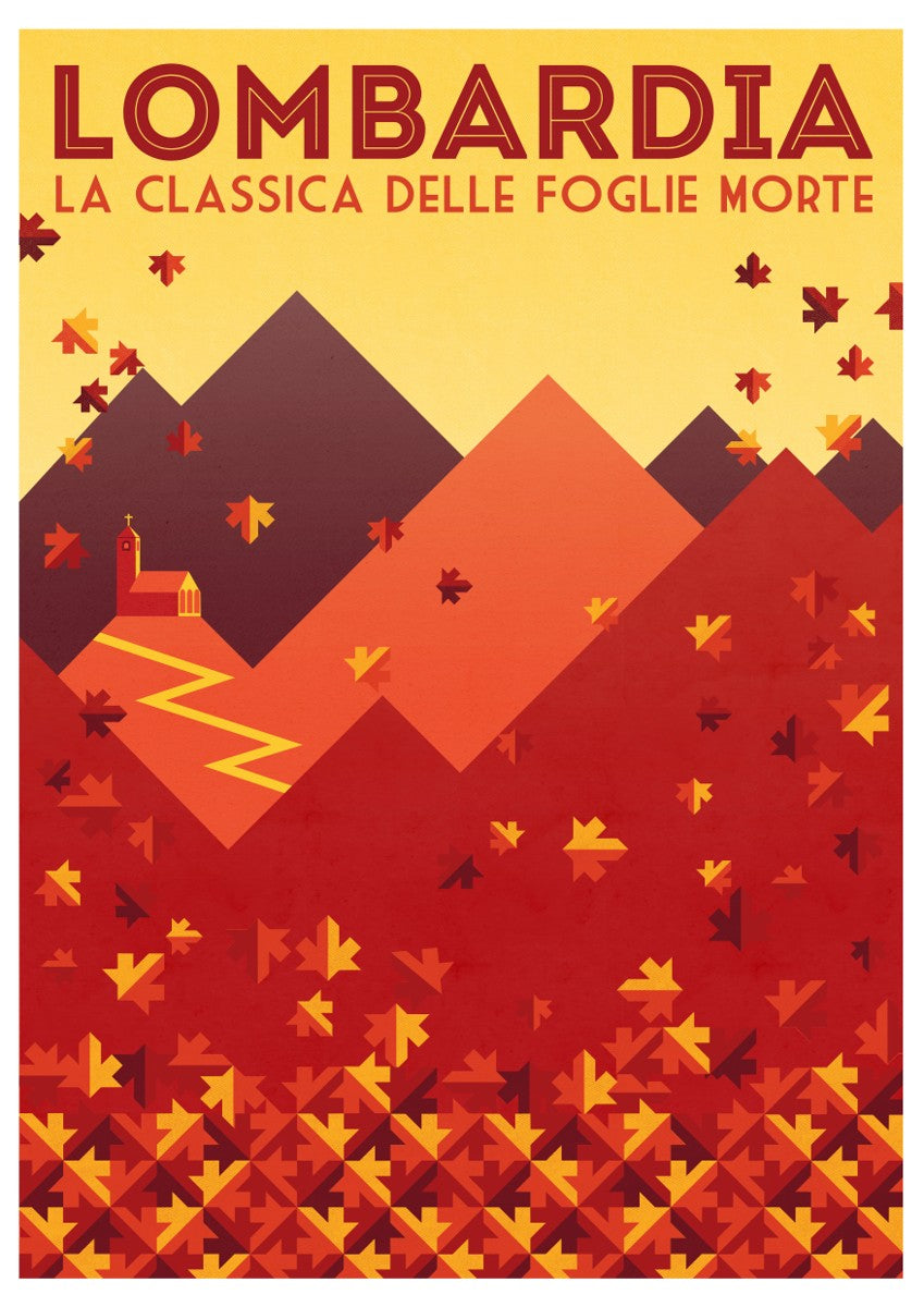 Lombardia: The Race Of The Falling Leaves | Cycling Art Print