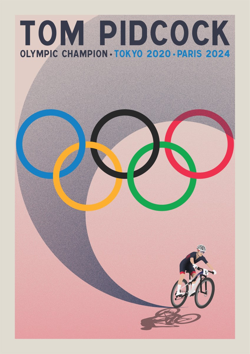 The Superheroes Collection: Tom Pidcock Olympics | Limited Edition Cycling Art Print