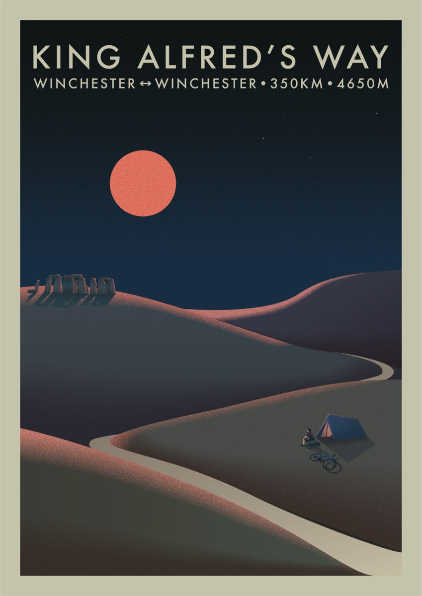 King Alfred's Way | The Adventure Collection | Cycling Art Print