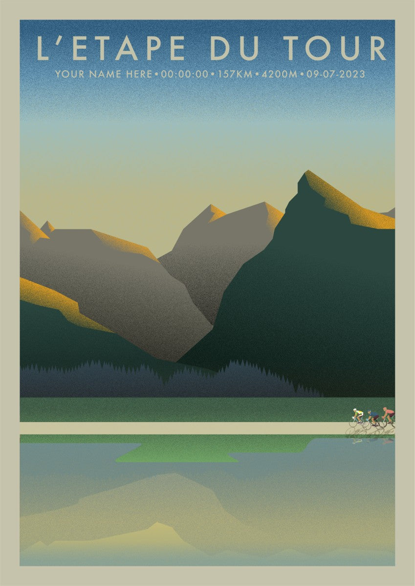 L'Etape du Tour 2023 [Personalised] | The Adventure Collection | Cycling Art Print