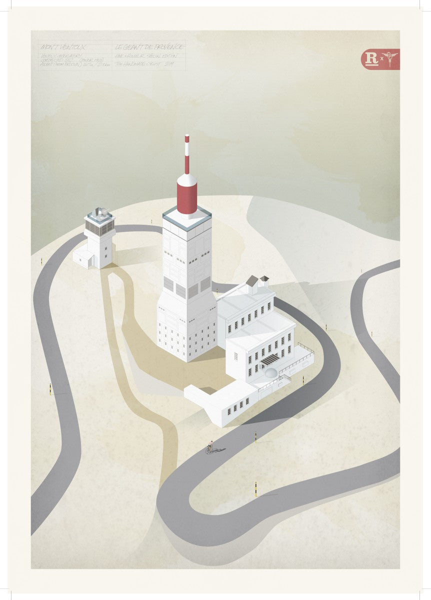 Landmarks: Le Mont Ventoux | Cycling Art Print