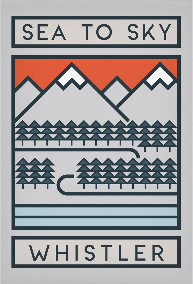 The Routes: Sea to Sky, Whistler | Cycling Art Print